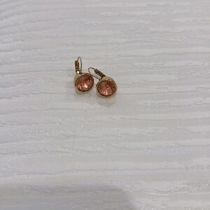 Pink Swarovski crystal earrings